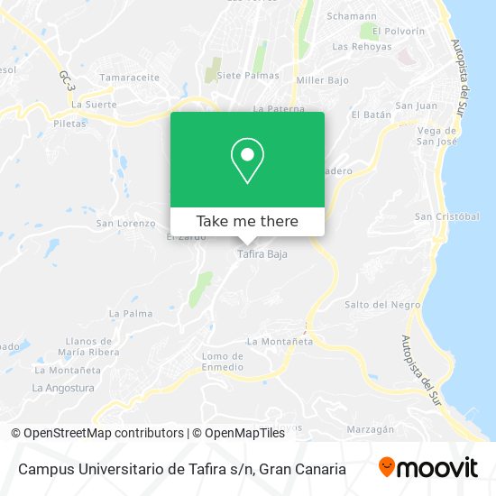 mapa Campus Universitario de Tafira s / n