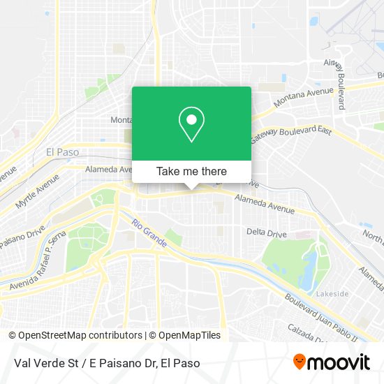 Mapa de Val Verde St / E Paisano Dr