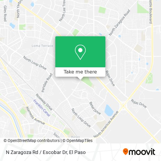 N Zaragoza Rd / Escobar Dr map