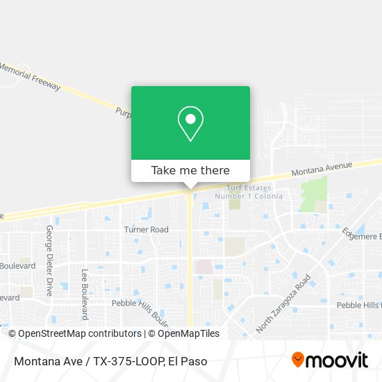 Montana Ave / TX-375-LOOP map