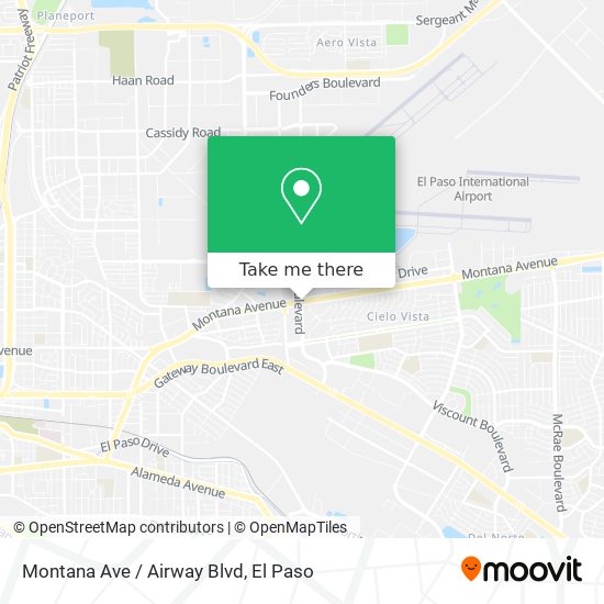 Mapa de Montana Ave / Airway Blvd