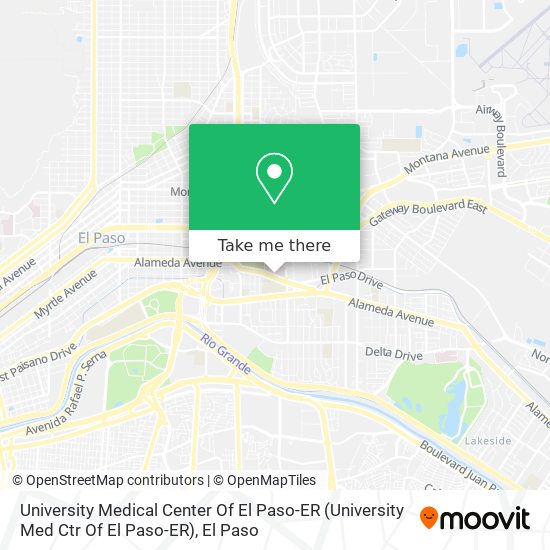 University Medical Center Of El Paso-ER (University Med Ctr Of El Paso-ER) map