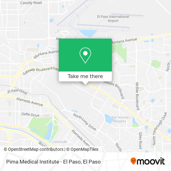 Pima Medical Institute - El Paso map