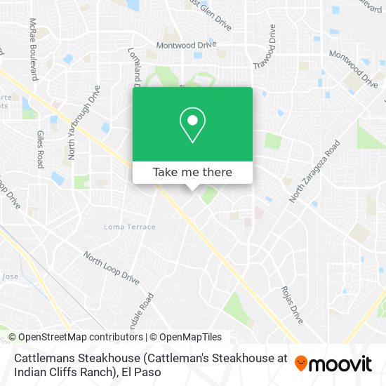 Mapa de Cattlemans Steakhouse (Cattleman's Steakhouse at Indian Cliffs Ranch)