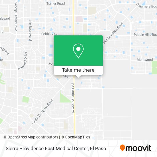 Sierra Providence East Medical Center map