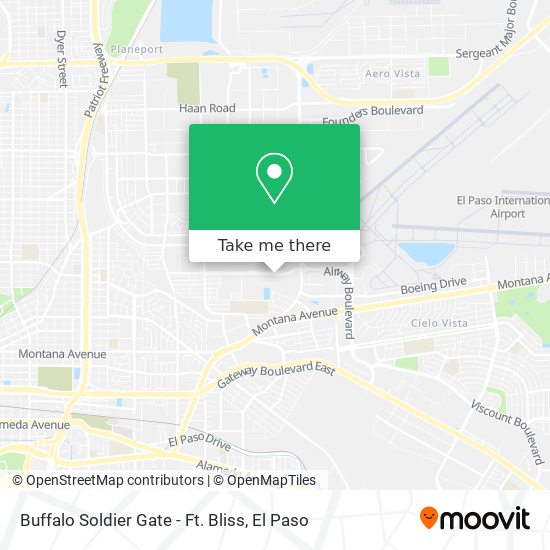 Buffalo Soldier Gate - Ft. Bliss map