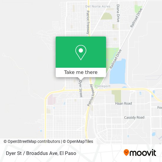 Dyer St / Broaddus Ave map