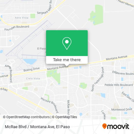 McRae Blvd / Montana Ave map