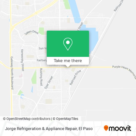 Jorge Refrigeration & Appliance Repair map