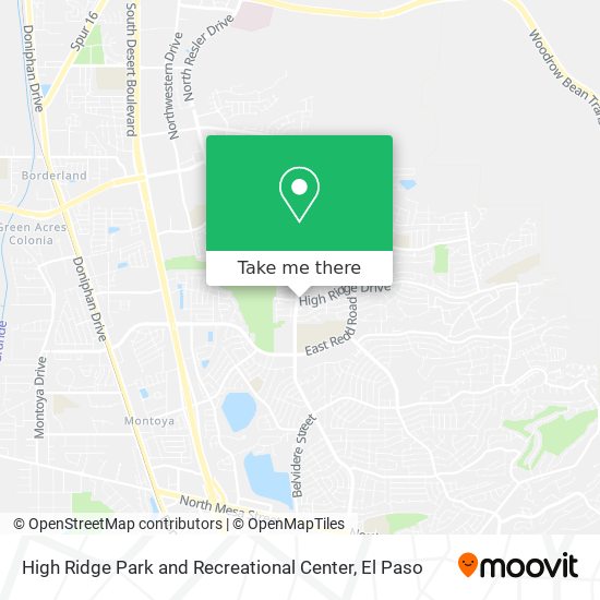 High Ridge Park and Recreational Center map