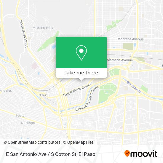 E San Antonio Ave / S Cotton St map