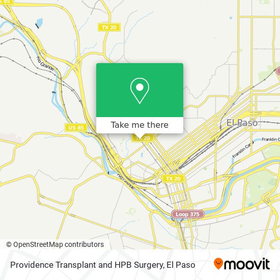 Providence Transplant and HPB Surgery map