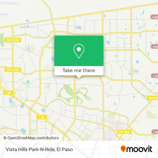 Vista Hills Park-N-Ride map