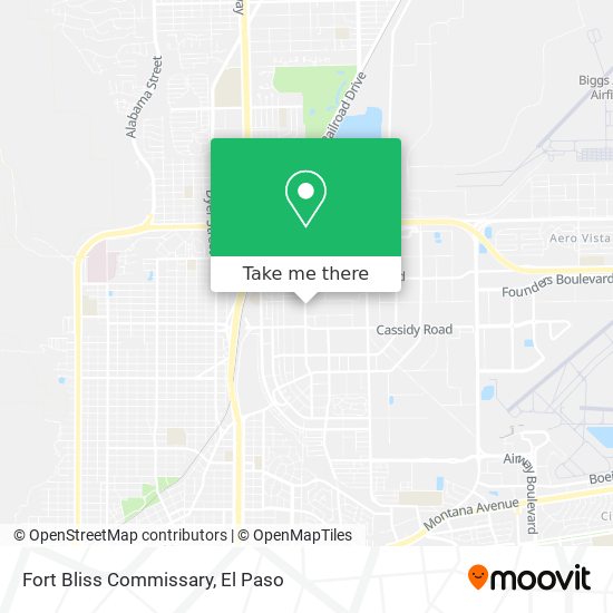 Mapa de Fort Bliss Commissary