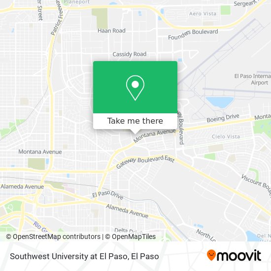 Mapa de Southwest University at El Paso