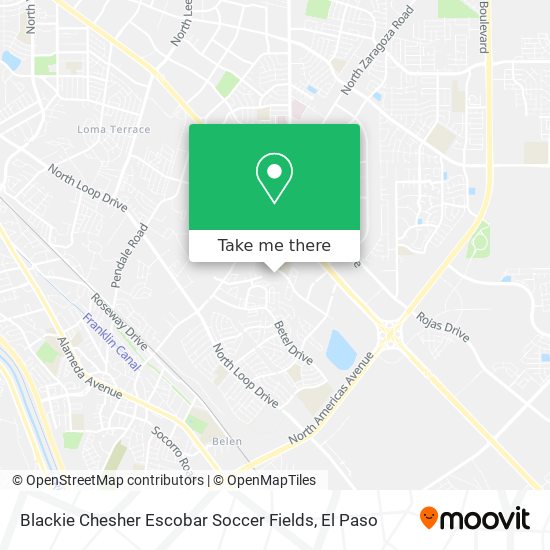 Blackie Chesher Escobar Soccer Fields map