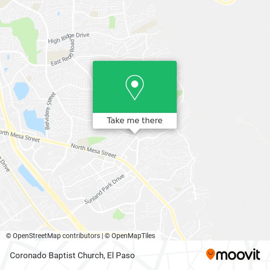 Coronado Baptist Church map