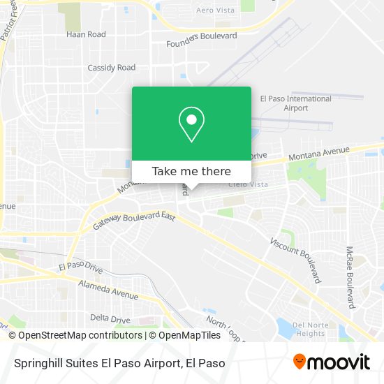 Mapa de Springhill Suites El Paso Airport
