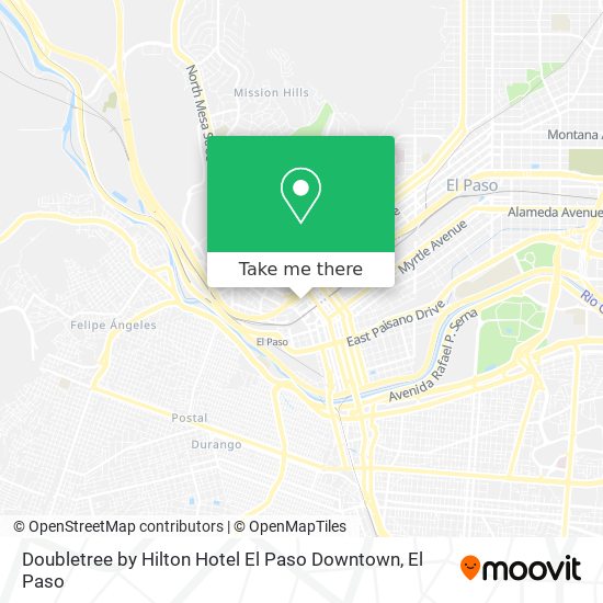 Mapa de Doubletree by Hilton Hotel El Paso Downtown