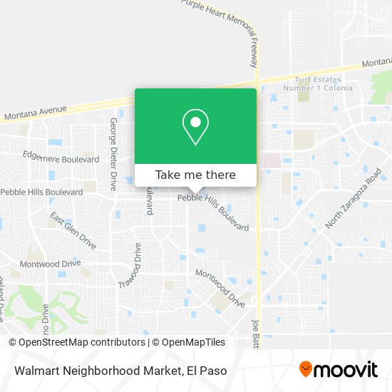 Mapa de Walmart Neighborhood Market