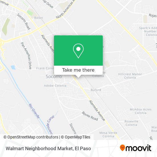 Mapa de Walmart Neighborhood Market