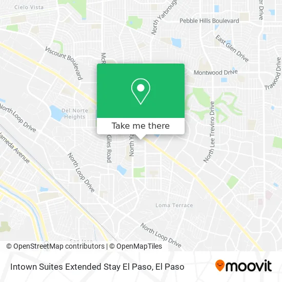 Intown Suites Extended Stay El Paso map