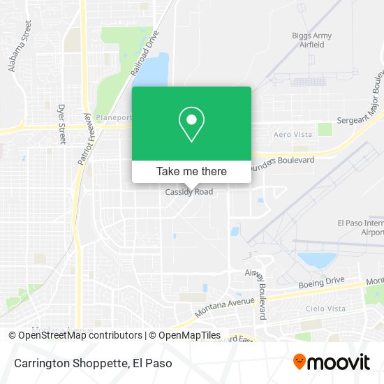 Carrington Shoppette map