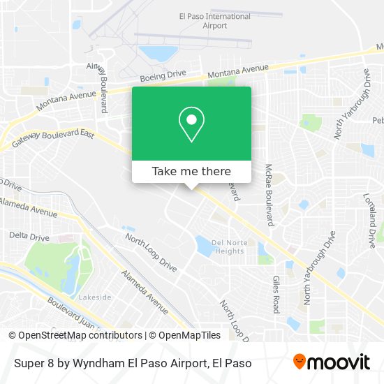 Super 8 by Wyndham El Paso Airport map