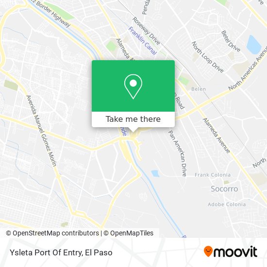 Ysleta Port Of Entry map