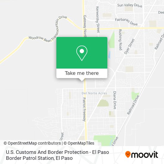 U.S. Customs And Border Protection - El Paso Border Patrol Station map