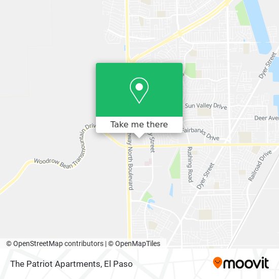 The Patriot Apartments map