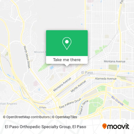 El Paso Orthopedic Specialty Group map