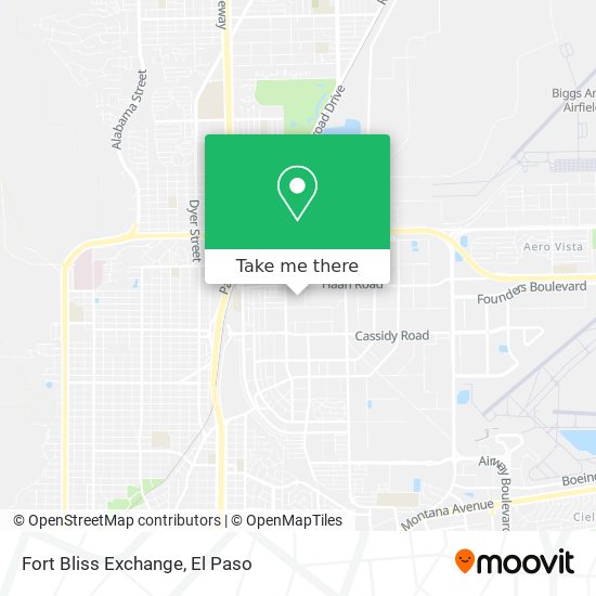 Fort Bliss Exchange map