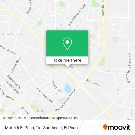 Motel 6 El Paso, Tx - Southeast map
