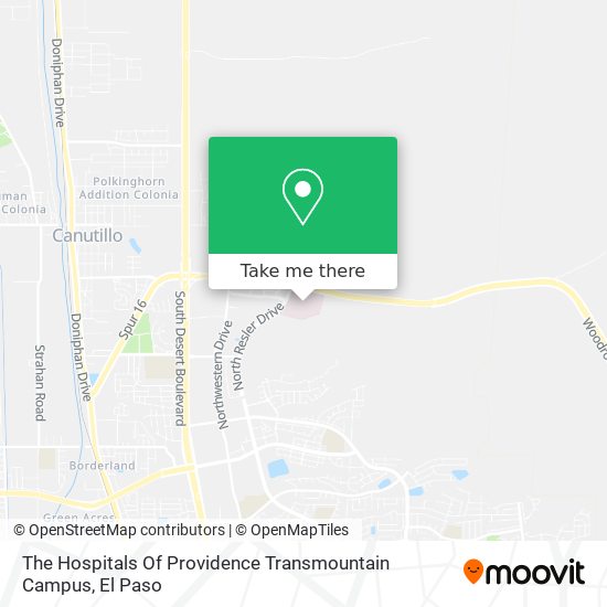 The Hospitals Of Providence Transmountain Campus map