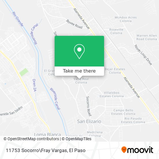 Mapa de 11753 Socorro\Fray Vargas