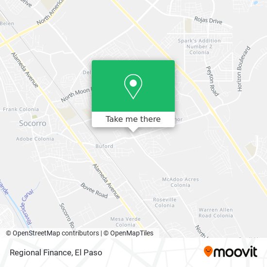 Mapa de Regional Finance