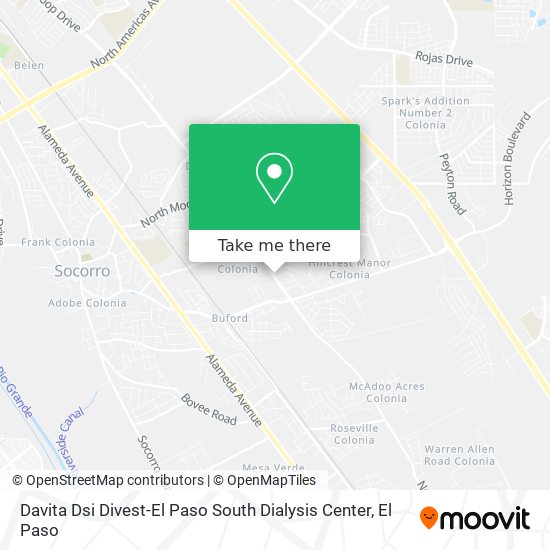 Davita Dsi Divest-El Paso South Dialysis Center map