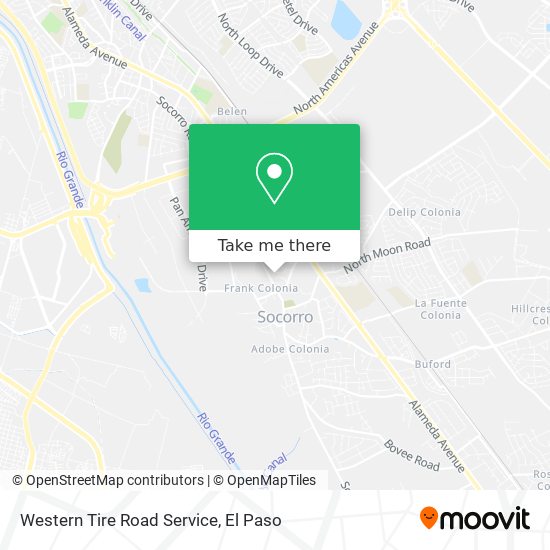 Western Tire Road Service map