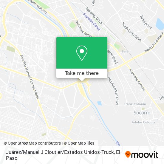 Juárez / Manuel J Cloutier / Estados Unidos-Truck map