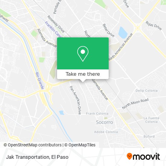 Jak Transportation map