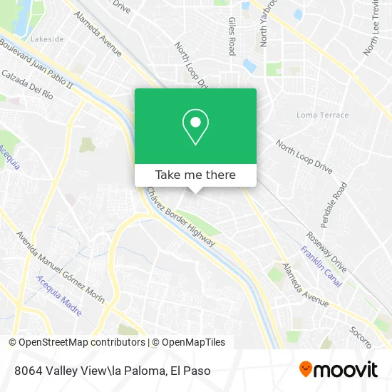 8064 Valley View\la Paloma map