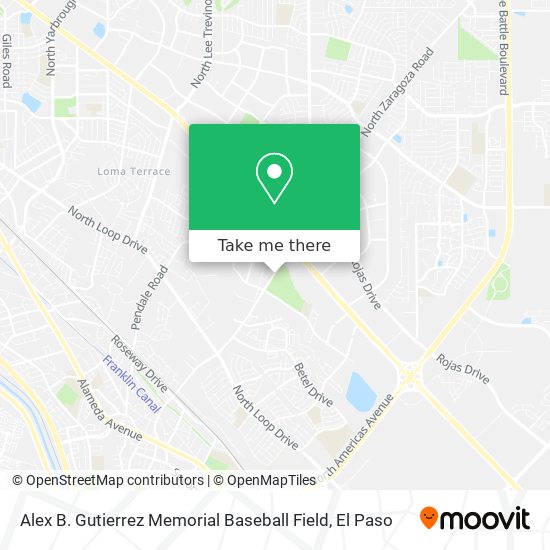 Alex B. Gutierrez Memorial Baseball Field map