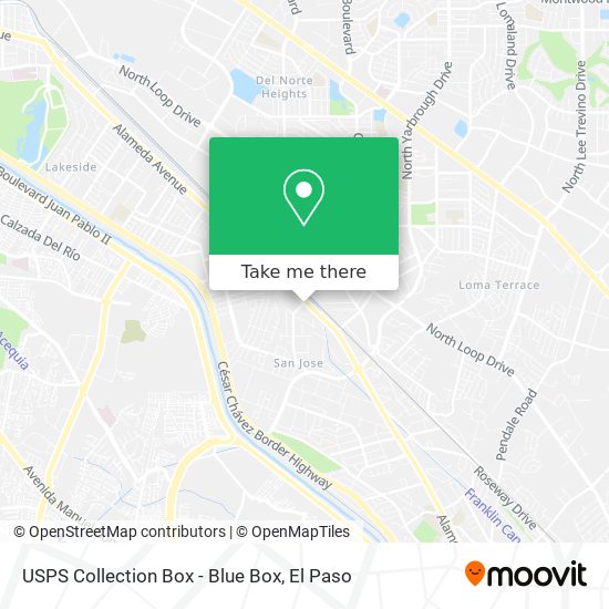 USPS Collection Box - Blue Box map