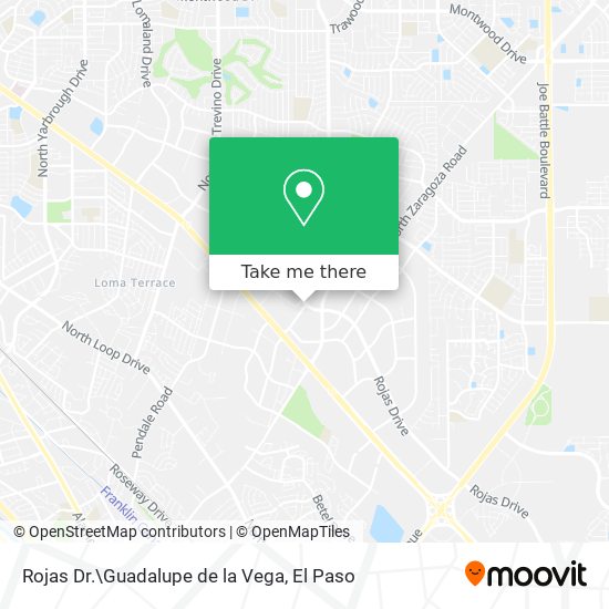 Rojas Dr.\Guadalupe de la Vega map