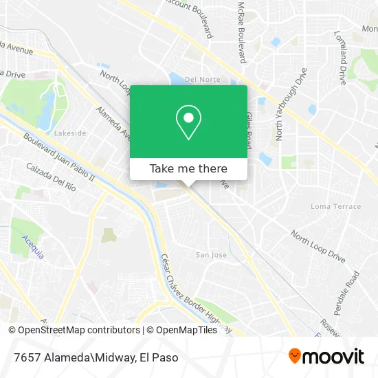 7657 Alameda\Midway map