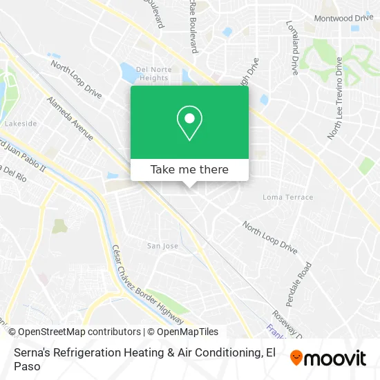 Serna's Refrigeration Heating & Air Conditioning map