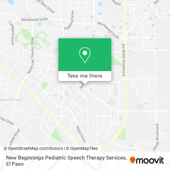 Mapa de New Beginnings Pediatric Speech Therapy Services