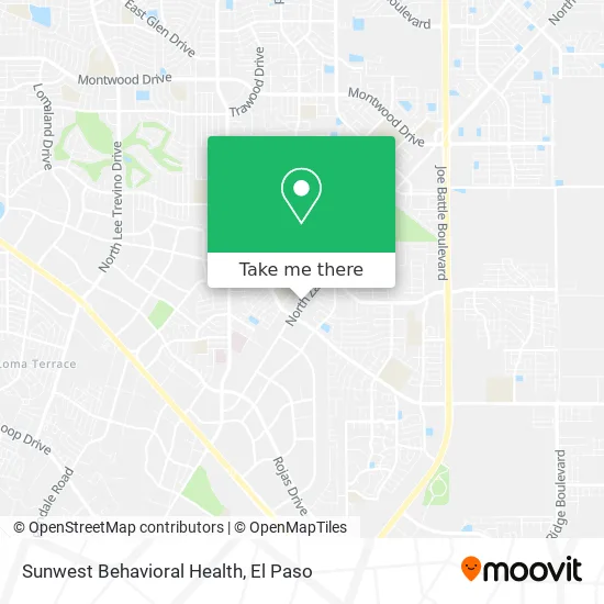 Mapa de Sunwest Behavioral Health