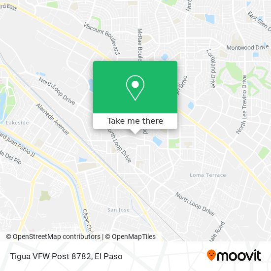 Mapa de Tigua VFW Post 8782